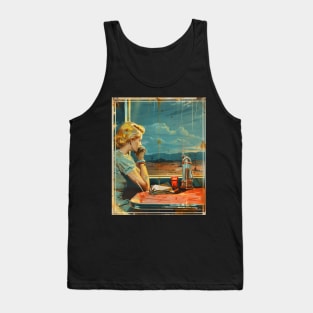 Woman in Diner Wasteland Tank Top